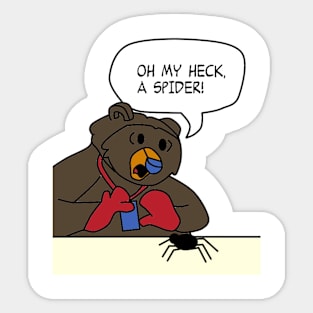 Oh my heck, A spider Sticker